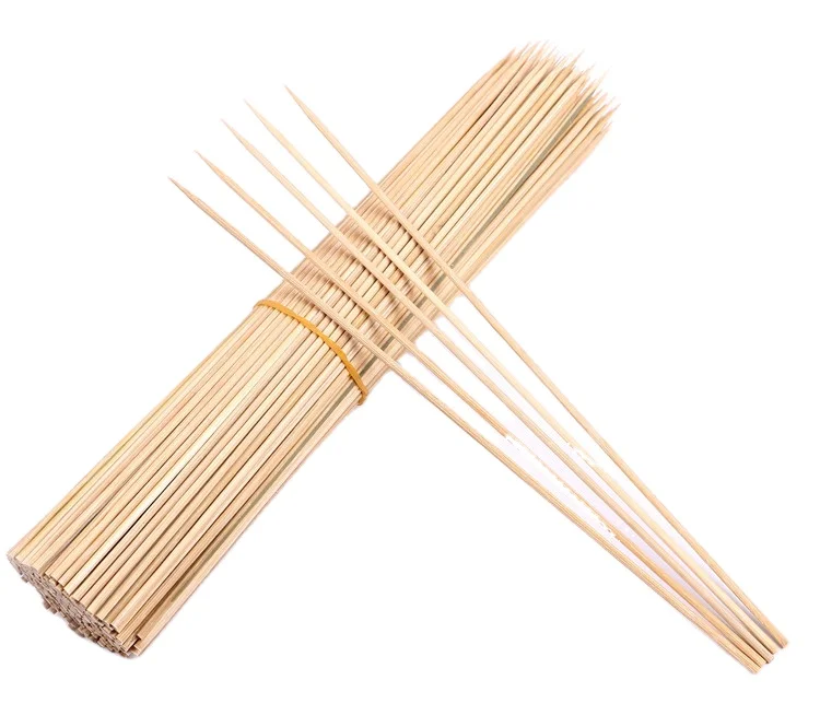 Hot Sell to Brazil   4.0 mm Espeto de bambu  Bamboo Skewers Custom Logo