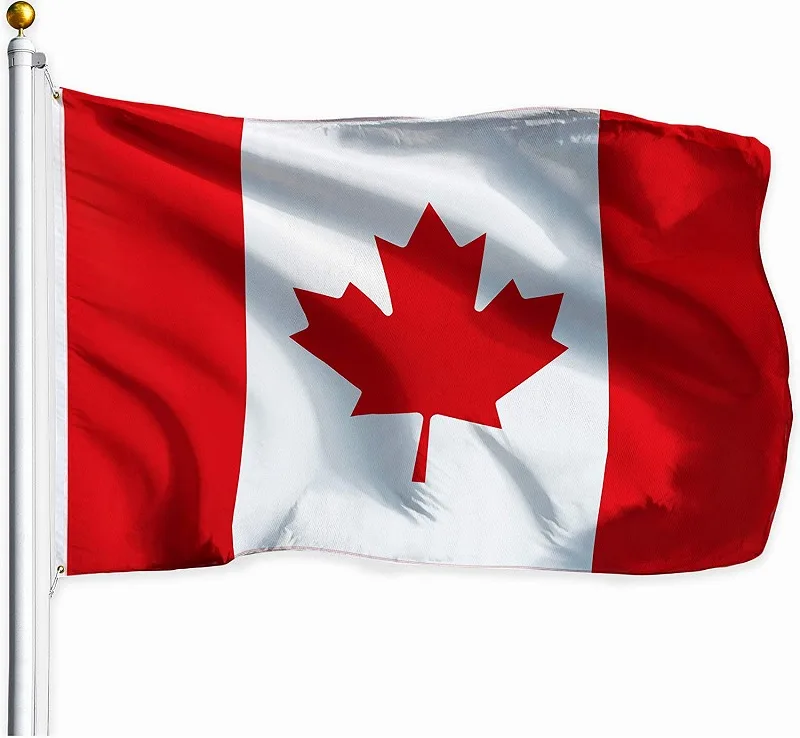 Custom High Quality Heavy Polyester Nylon Print Canada Maple Leaf National Flag