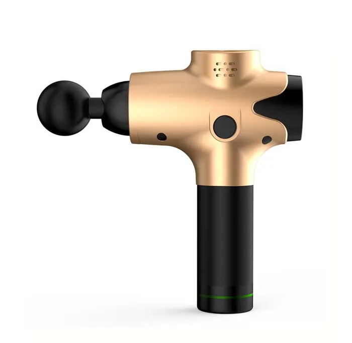 Rechargeable battery cordless deep muscle tissue sports vibration massage gun with LED touch screen