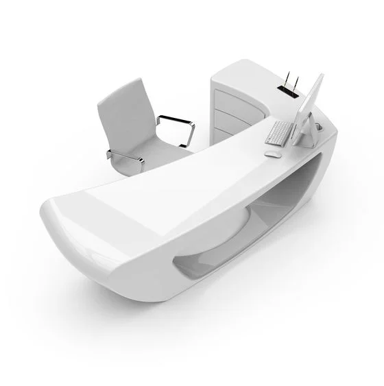 high gloss white manager ceo executive office table contemporary office furniture table