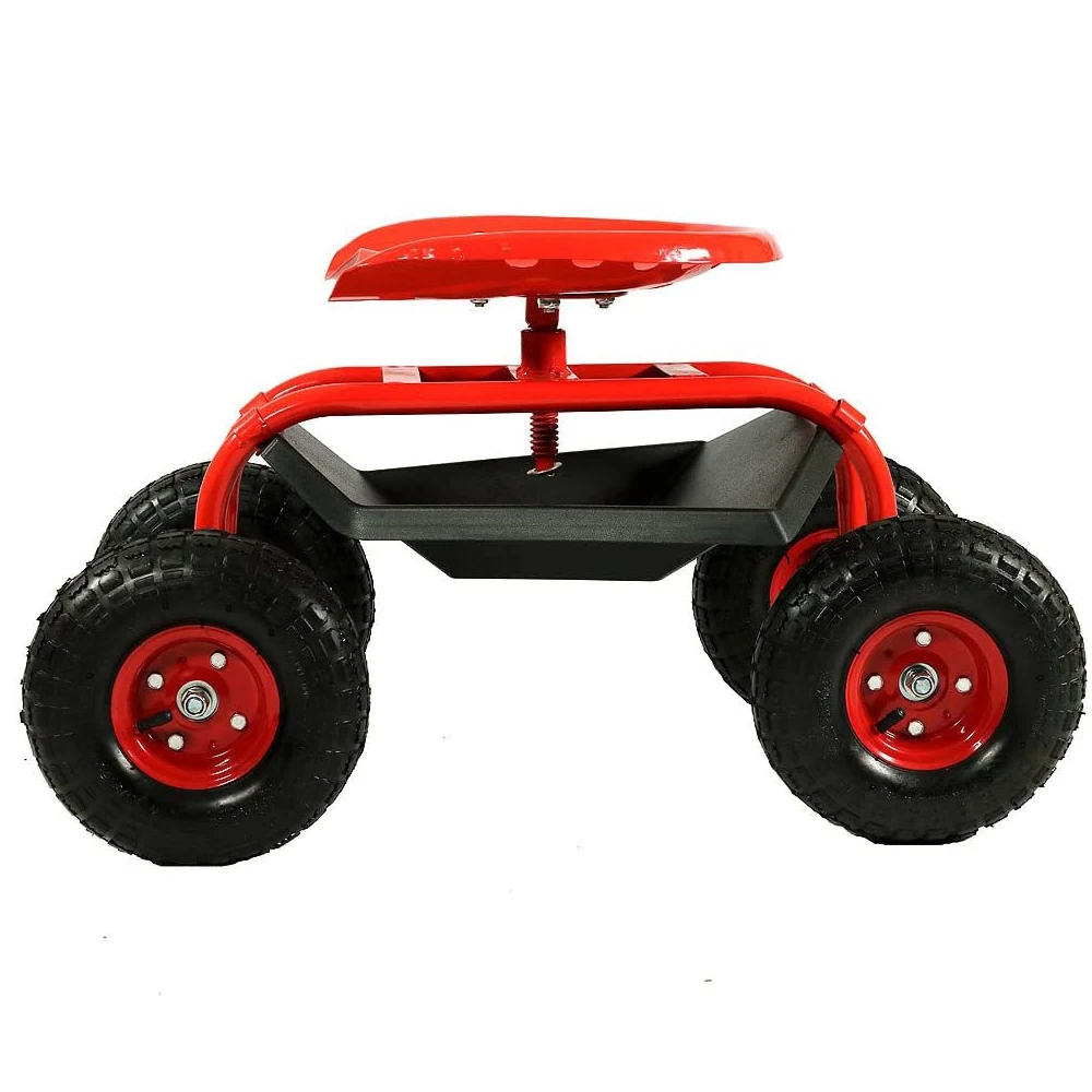 Superior Quality Utility Outdoor Swivel Seat Cart The Factory At a Low Price Garden Seat With Wheels