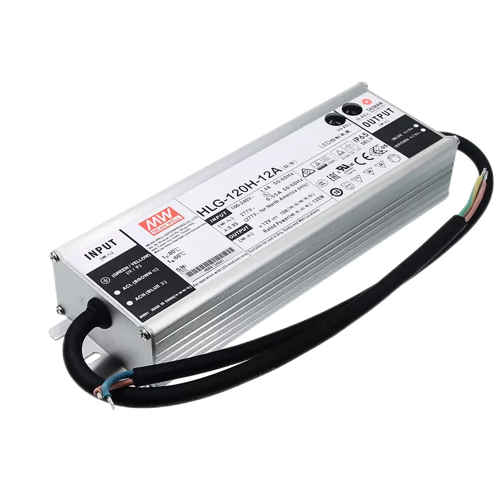 Mean well HLG-120H Series 120W 12V 15V 20V 24V 30V 36V 42V 48V 54V LED Power Supply Waterproof LED Driver For Grow Light