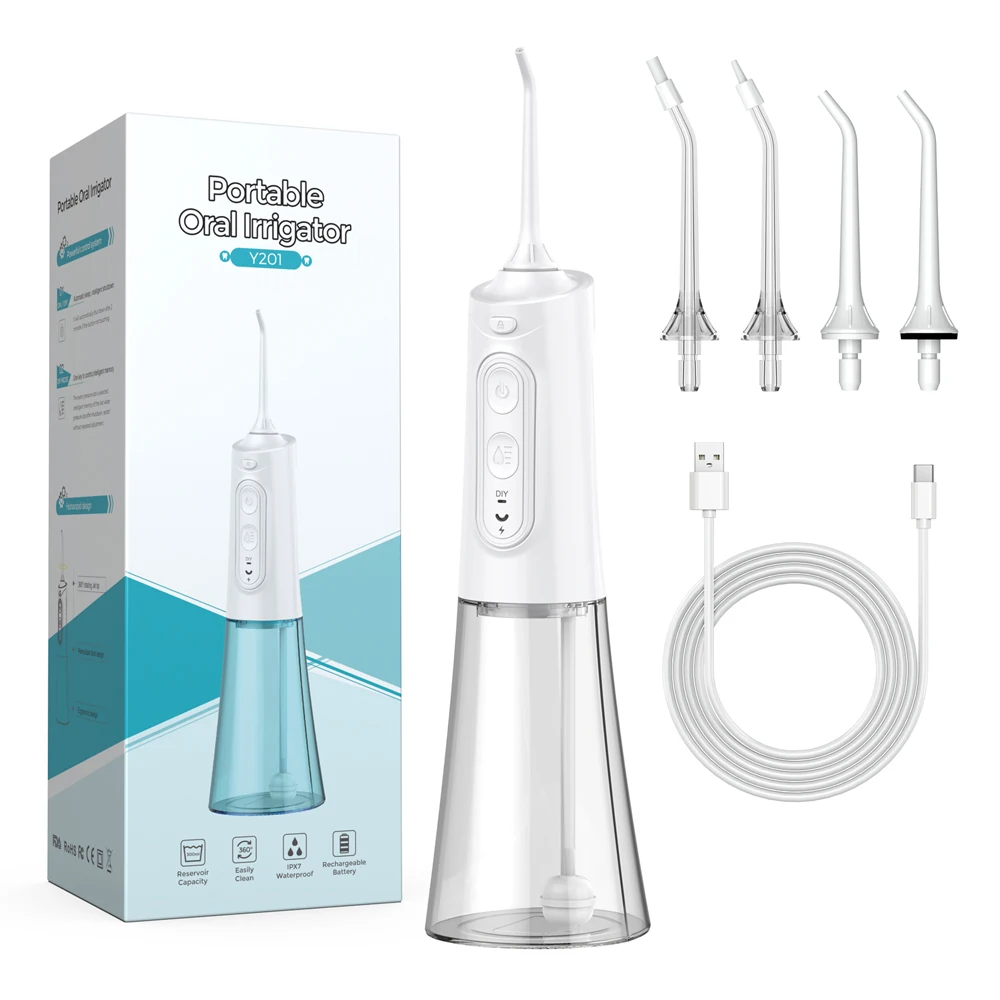 water flosser OEM/ODM electric cordless new design mini 300ml 2024 dental water flosser with intelligent time setting