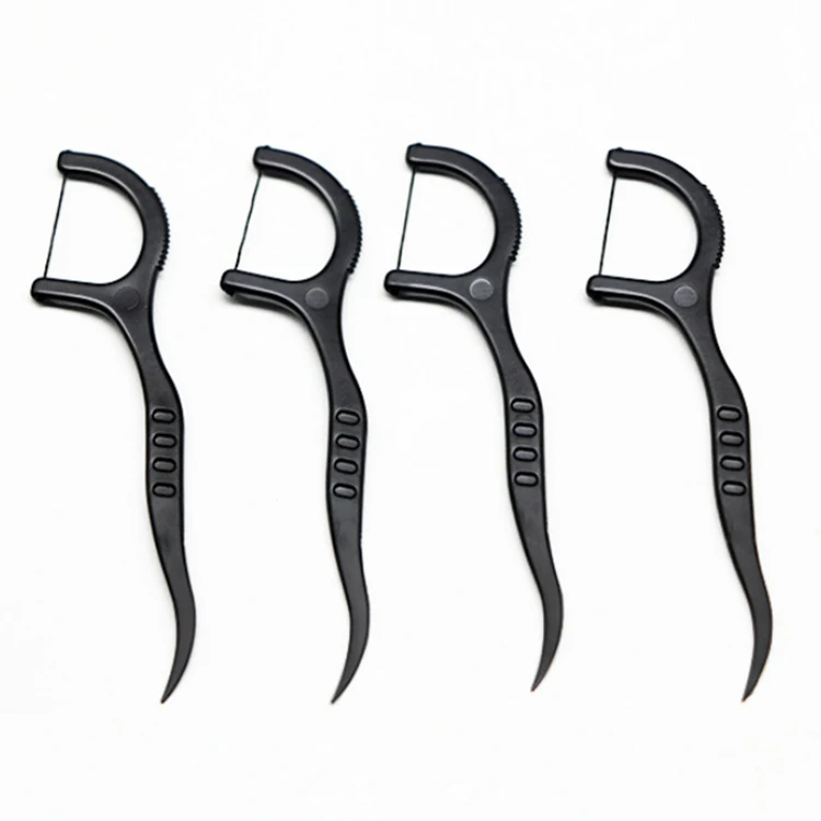 Оптом черная нить выбирает древесный уголь зубная нить для чистки зубов