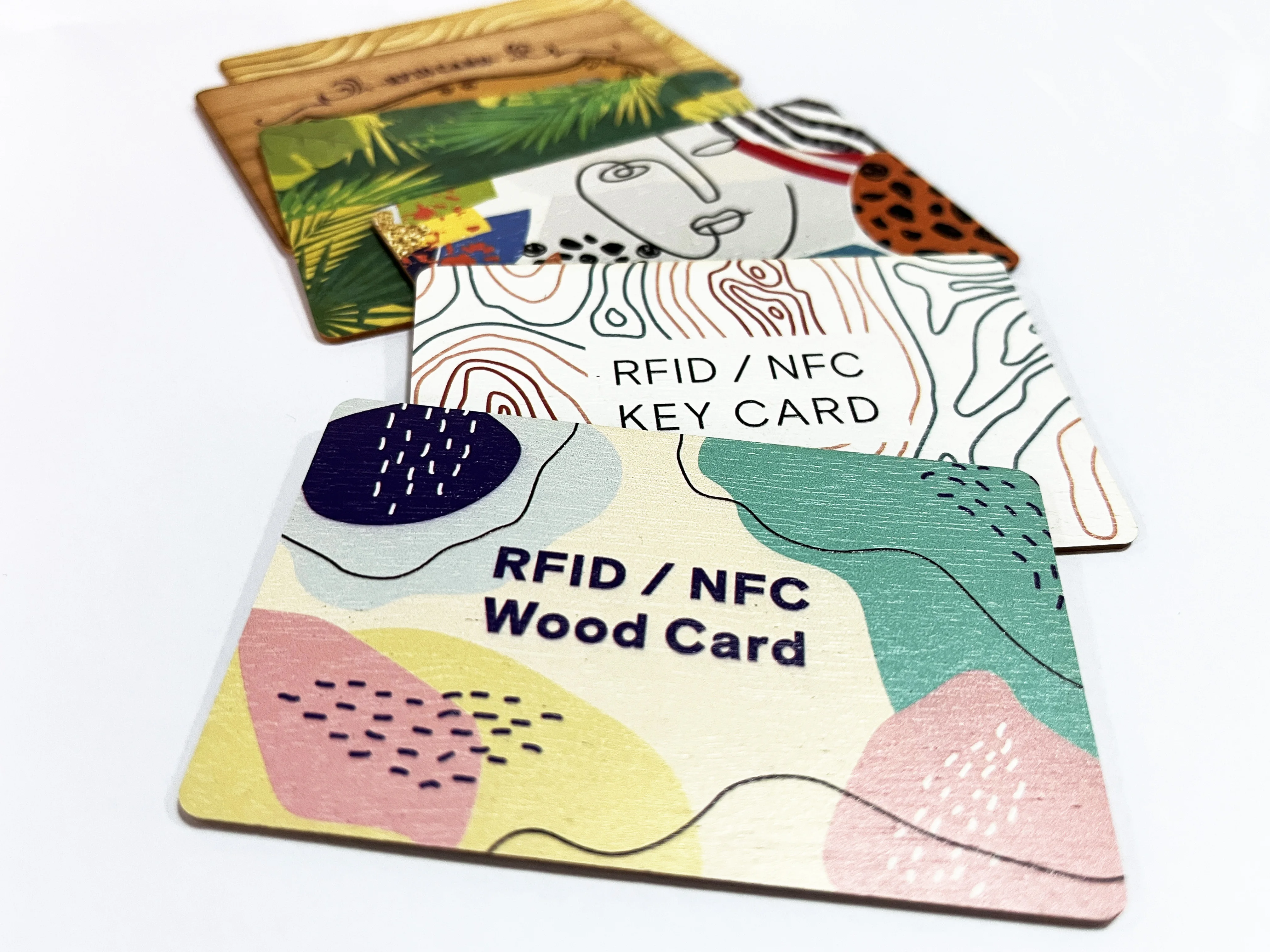 Free Customized Samples Sustainable FSC Wooden Access Control Card UV Printing/Engraving 13.56Mhz RFID Hotel Key Card