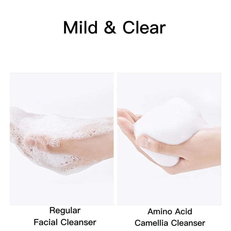 New Series Private Label Mengkou Deep Cleansing Skin Care Face Wash Moisturizing Amino Acid Camellia Foam Facial Cleanser