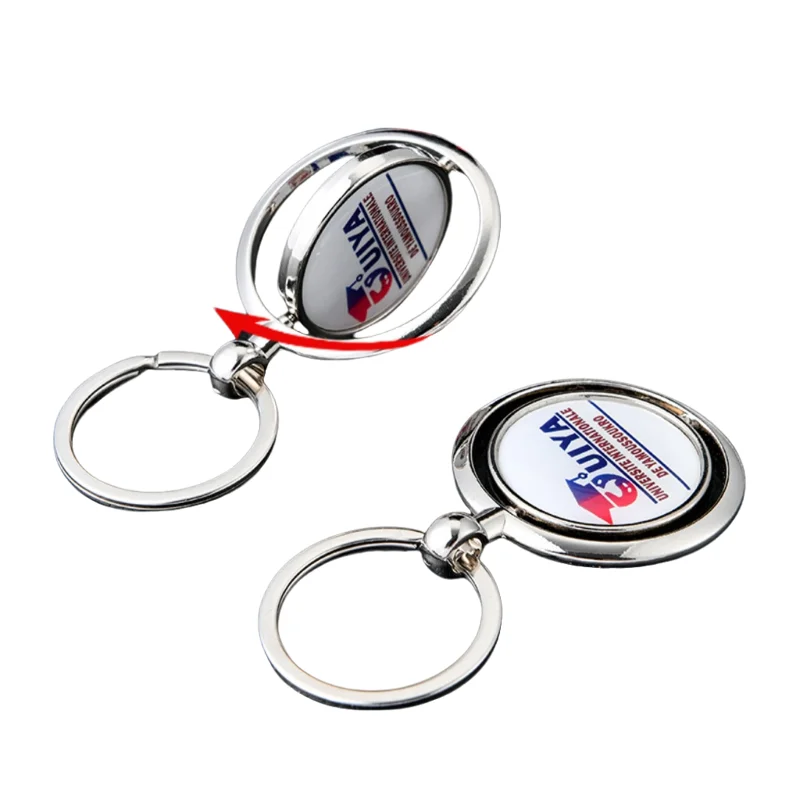 Двухсторонний школьный значок брелок металлическая цепочка вращающийся кулон цветной кристалл фото Выпускной сезон сувенир подарок