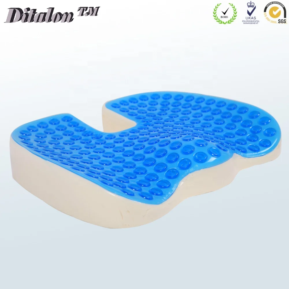 Wholesale Ergonomic Orthopedic Comfort Enhanced Non Slip Memory Foam Cooling Gel Seat Cushion