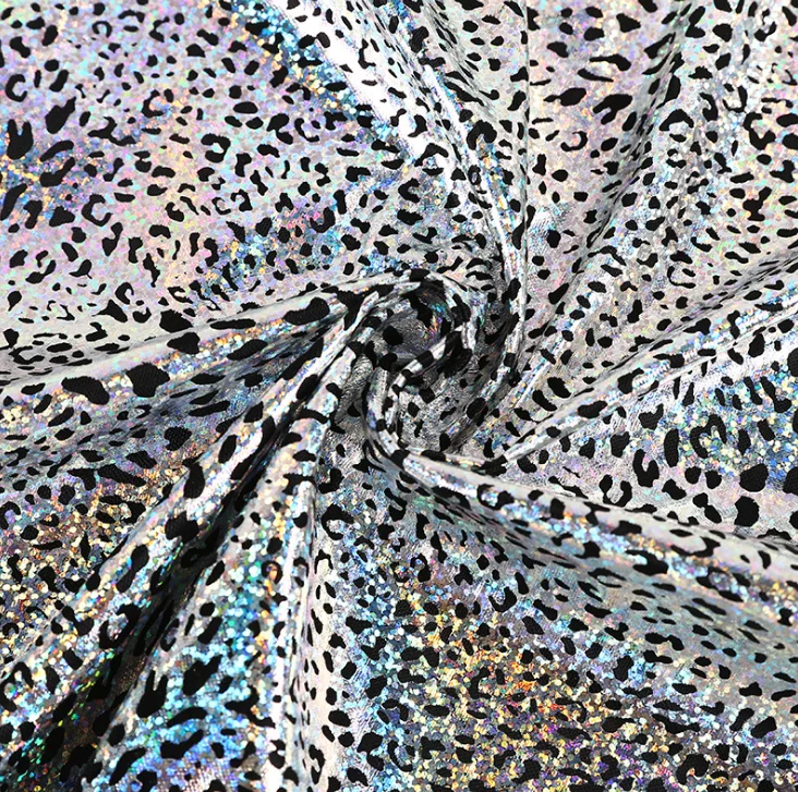 
lame fabric metallic metallic print fabric animal print foil fabric 