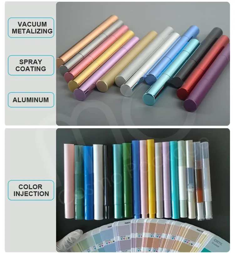 C203 Empty Plastic Click Cosmetic Pen Container Packaging Package 2ml 3ml for Lip Gloss Lipgloss Lipstick Lip 3ml 4ml