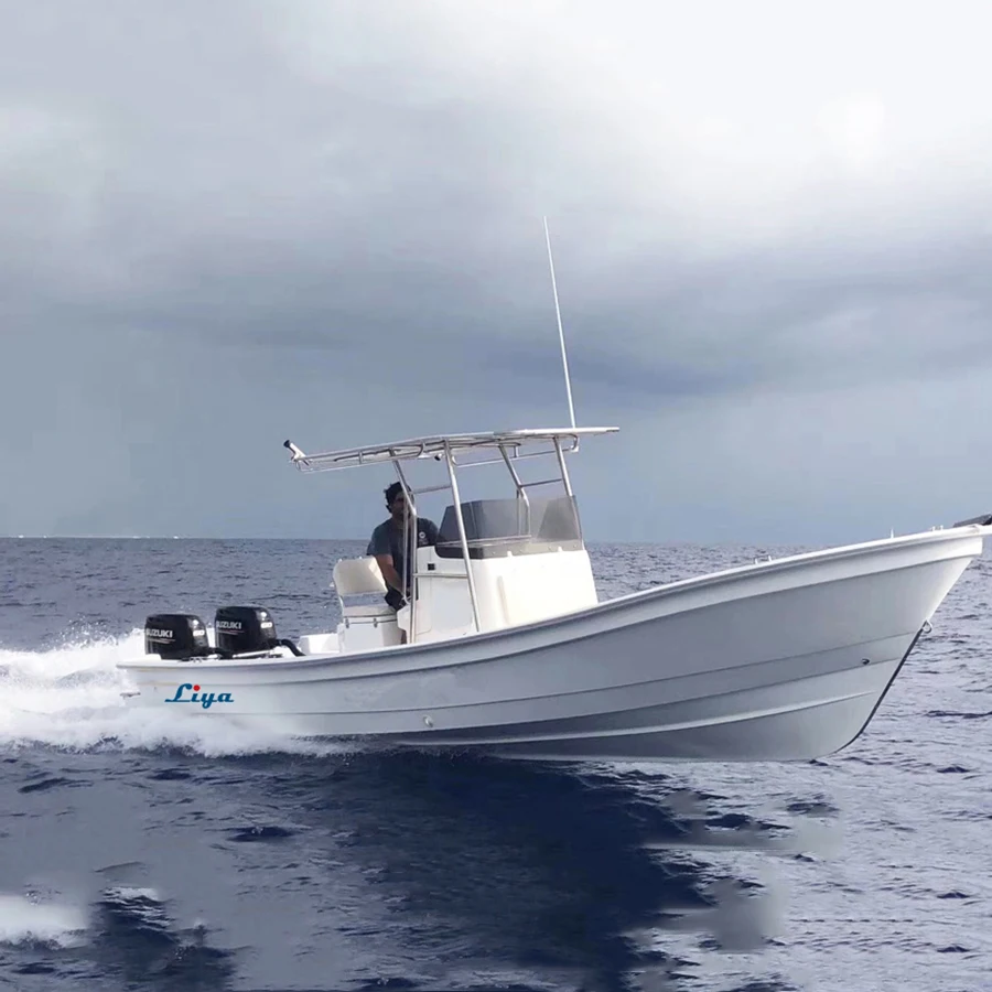 Liya 7.6m fishing vessels fiberglass boat yacht panga console boat fiberglass boat molds for sale
