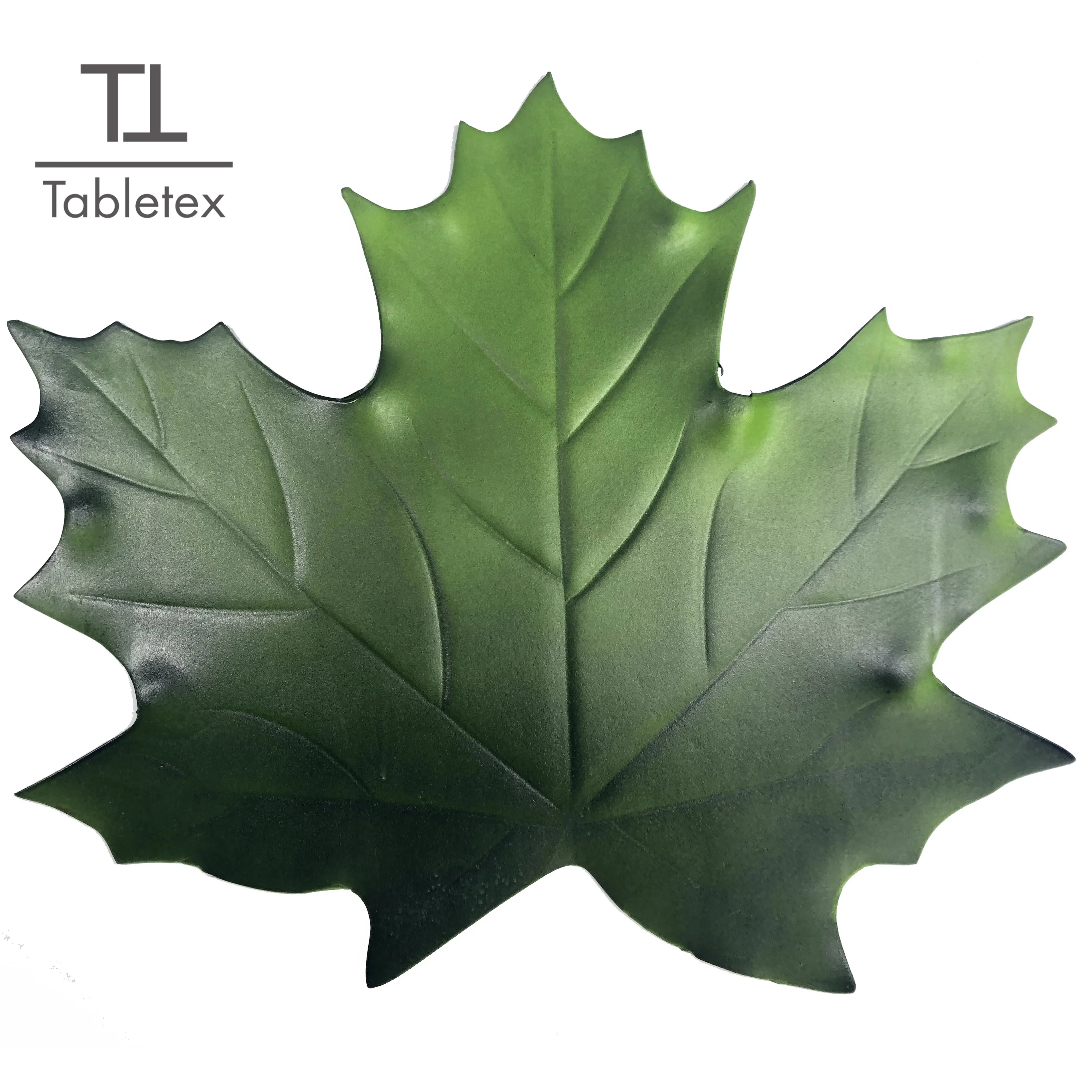 Tabletex waterproof home party decoration mat green EVA leaf placemat banana leaf mat