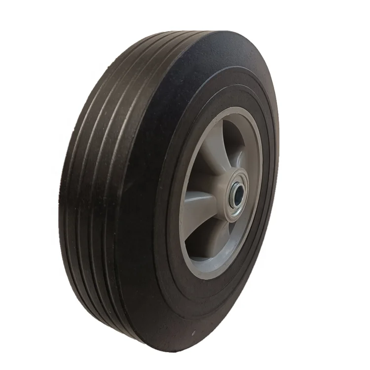 China factory plastic rinm 10inch trolley solid rubber wheel tire 10x2.2'