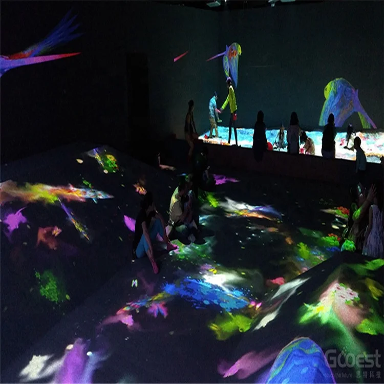 3D visual feast wonder land interactive wall game  art show display indoor playground