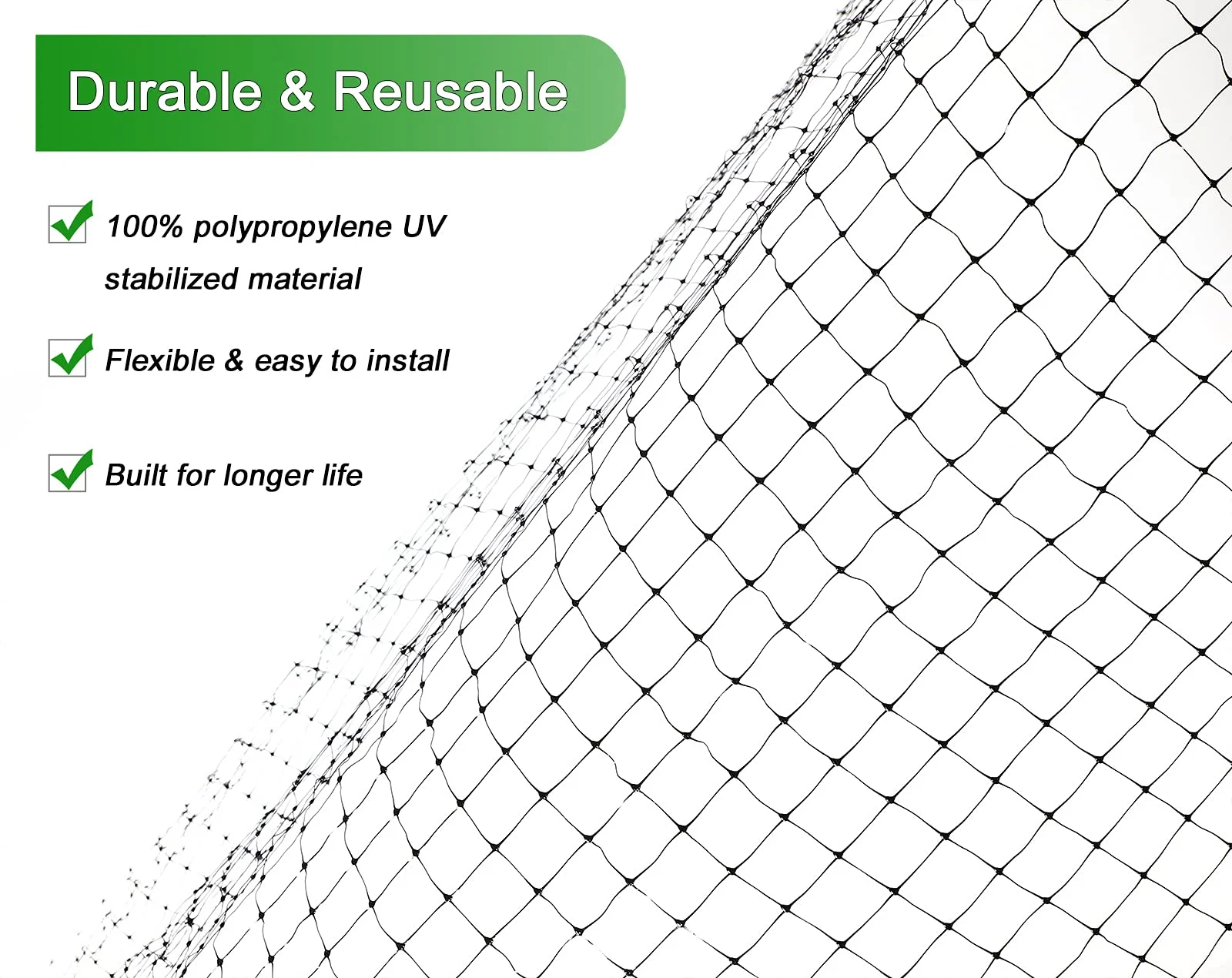 Heavy Duty Plastic Anti Bird Cage Garden Pond Production Netting Plant Mesh Fruit Trees Netting Vineyard Vegetables Flowers
