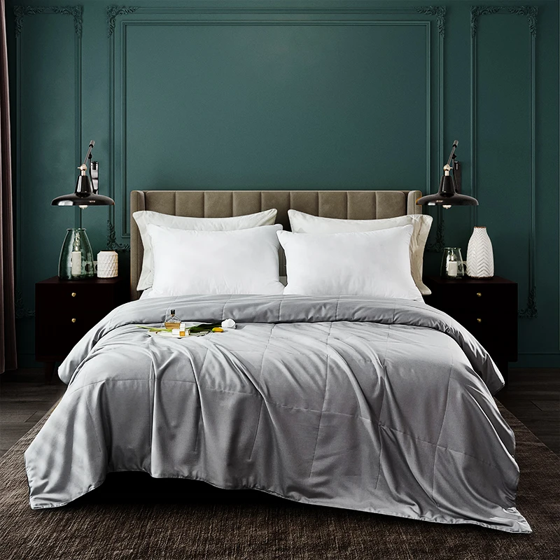 Eco-friendly 100% Mulberry luxury mulberry  silk and wool blend quilts duvet cover set