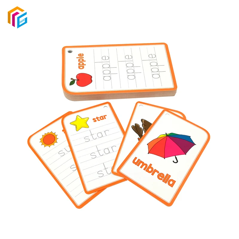 Custom Brand Kids Educational Playing Cards Printing English Card Game Learning Flash Cards