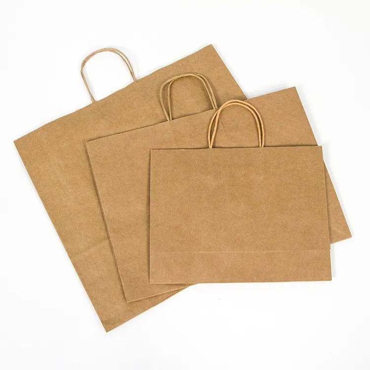 KM Hot Selling Restaurant Recyclable Take Away Fast Food Kraft Paper Bag