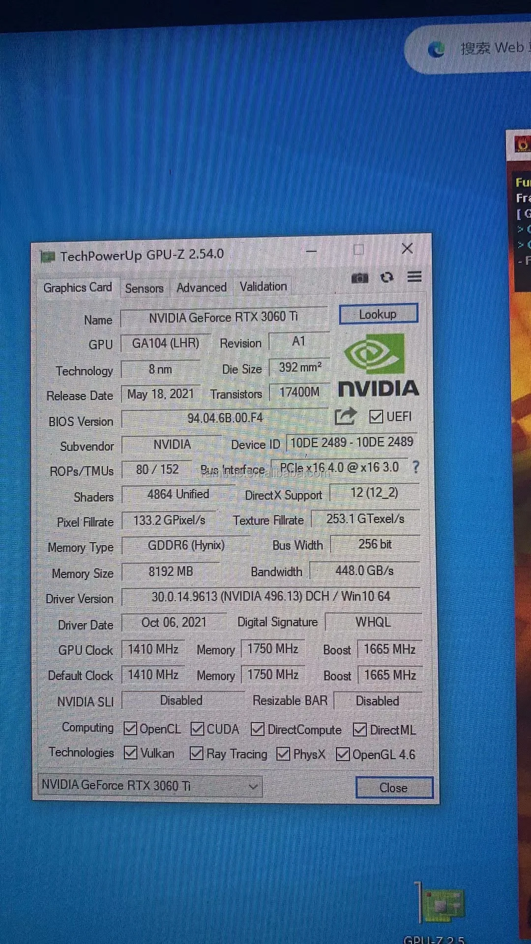 Hot Sale Graphics Card 256bit Gddr6 RTX3060TI Gaming Graphics Card 6600xt Rx 6600 video cards