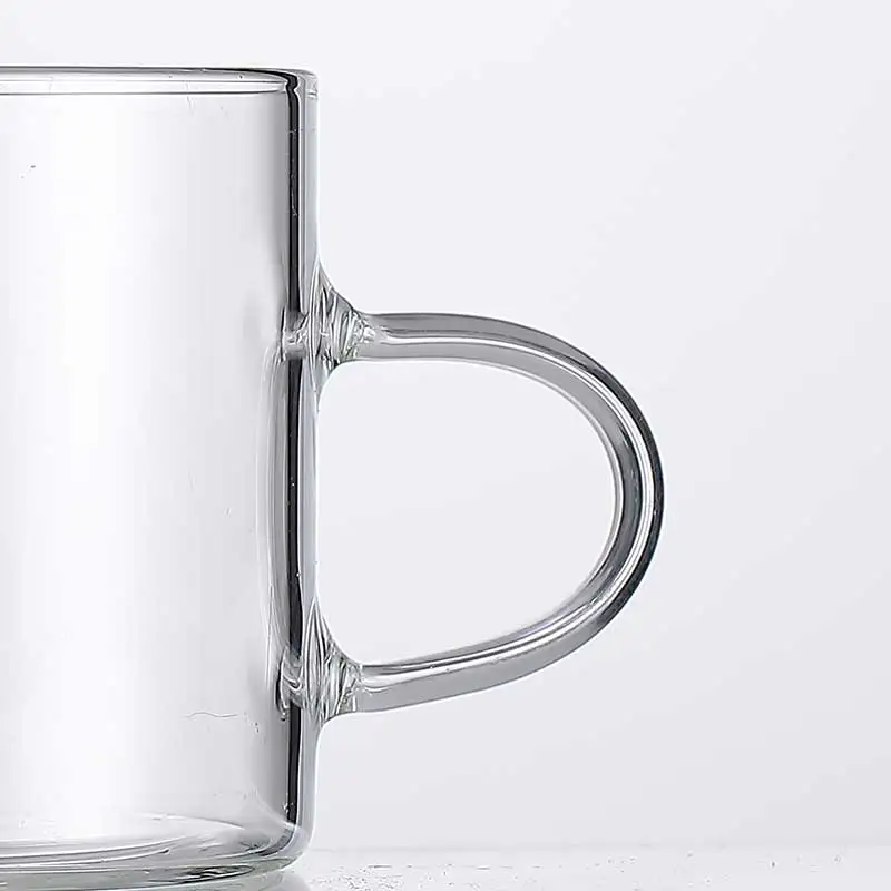 Glassware Supplier Unique Fancy Glass Mugs 130ml Customized LOGO Clear Borosilicate Glass Coffee Tea Cups