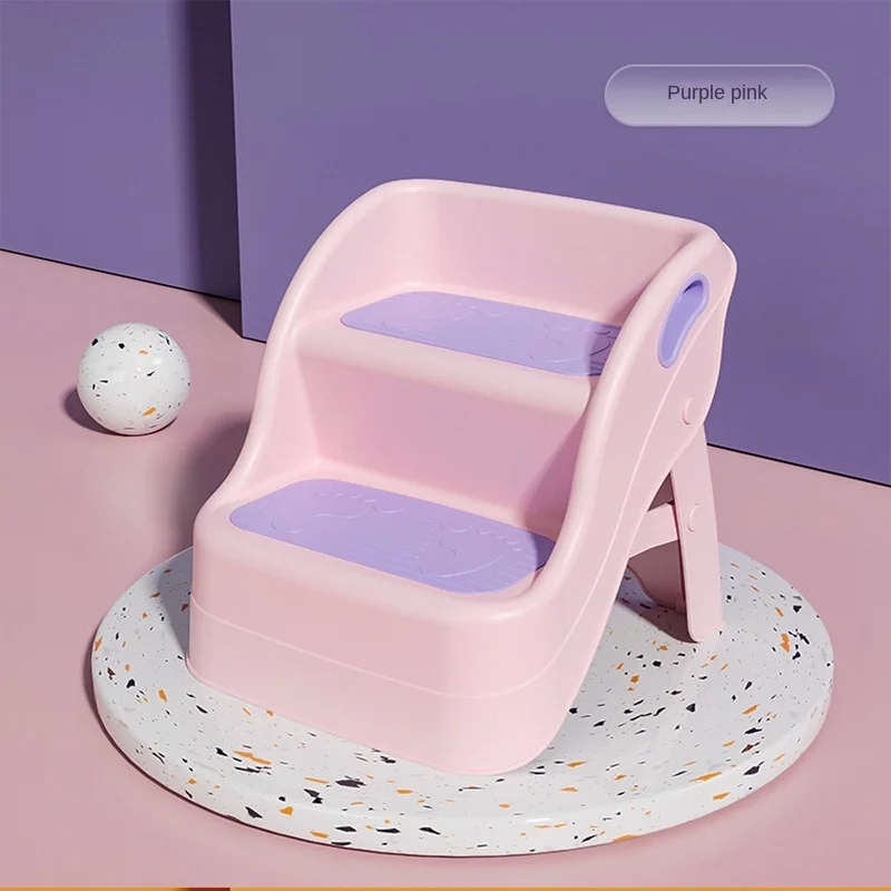 Baby Plastic Double Stool Baby Toddler Double Foot Stool Baby Bathroom Kitchen Toilet Training Step Stool