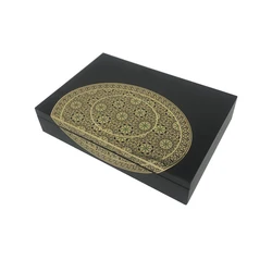 luxury black perfume gift box  6ml perfume bottle set wooden perfume box