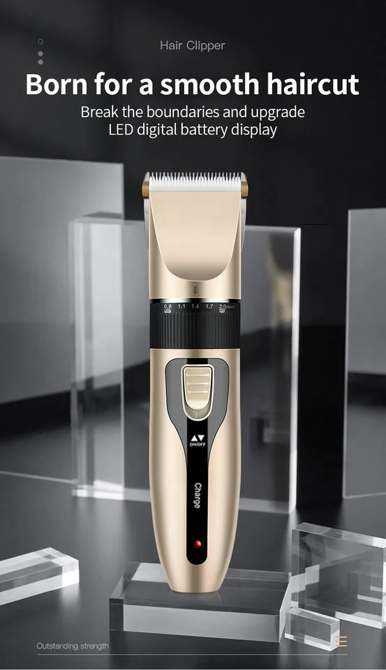 2023 Hot Selling Mens Wireless Hair Clippers USB Rechargeable Hair Cutting Cordless Electric IPX7 Hair Trimmer