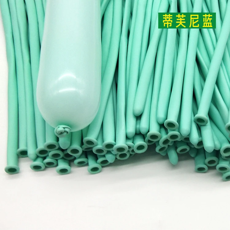 Bomballoon baby shower kids birthday balloon, 260 Macaron blue tiffany yellow long latex magic balloons