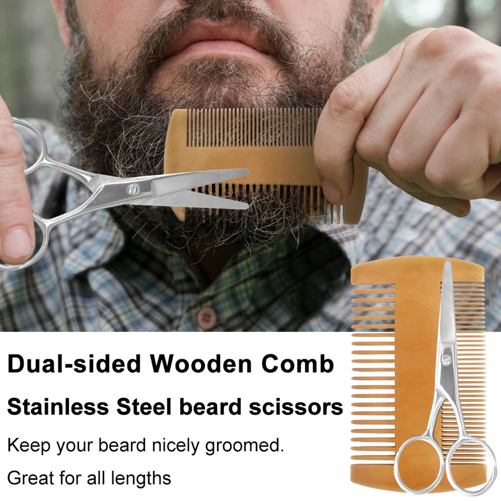 Wholesale Hair Beard Accessories Products Wooden Beard Comb Beard Brush