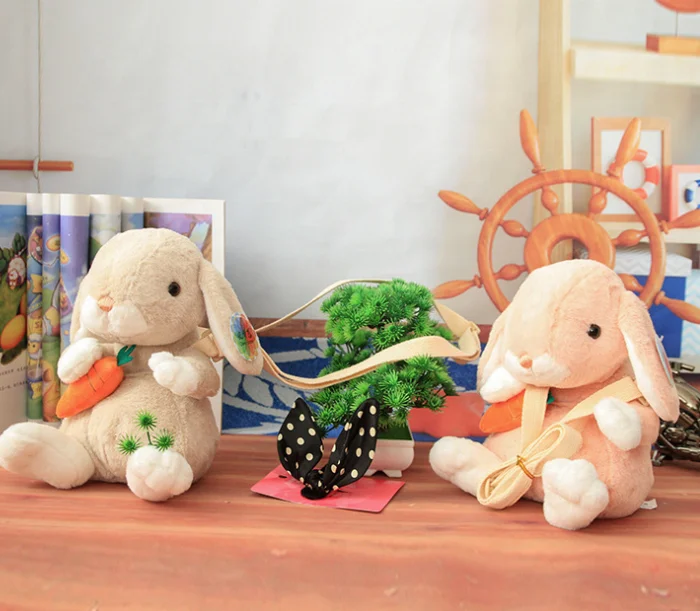 Children rabbit backpack shoulder bag radish outdoor plush toy rabbit bag