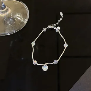 Light luxury niche hundred with temperament small fresh simple personality color crystal bracelet jewelry