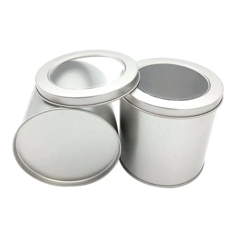 
Wholesale Factory Matel Candy Chocolate Iron Round Tin Box With Clear Window 