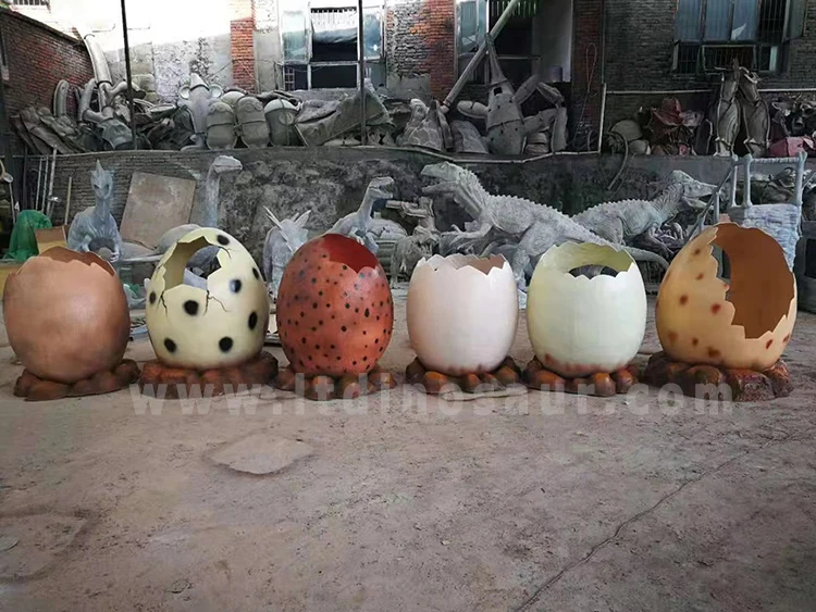 Jurassic Park World Big Life Size Fiberglass Dinosaur Eggs for Taking Photo Dino