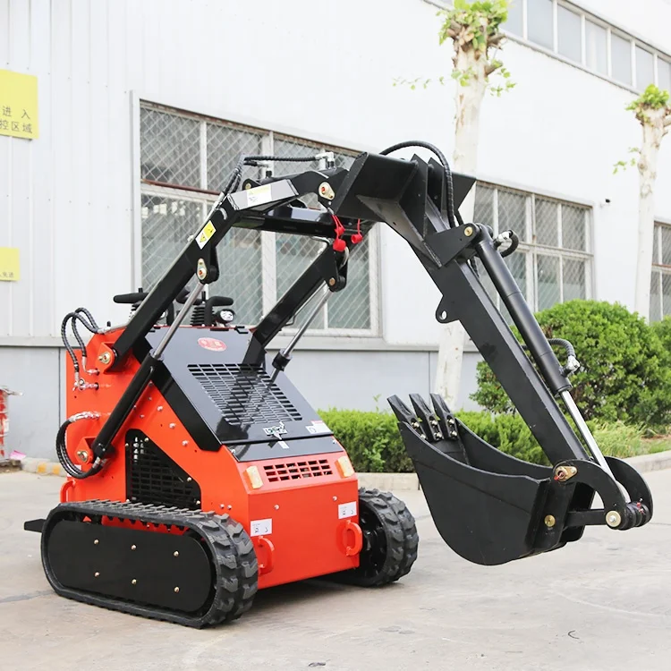 Hot Sale Small Electric Skid Steer Backhoe Loaders Tractor Attachments Hydraulic Mini Skid Steer Loader With CE