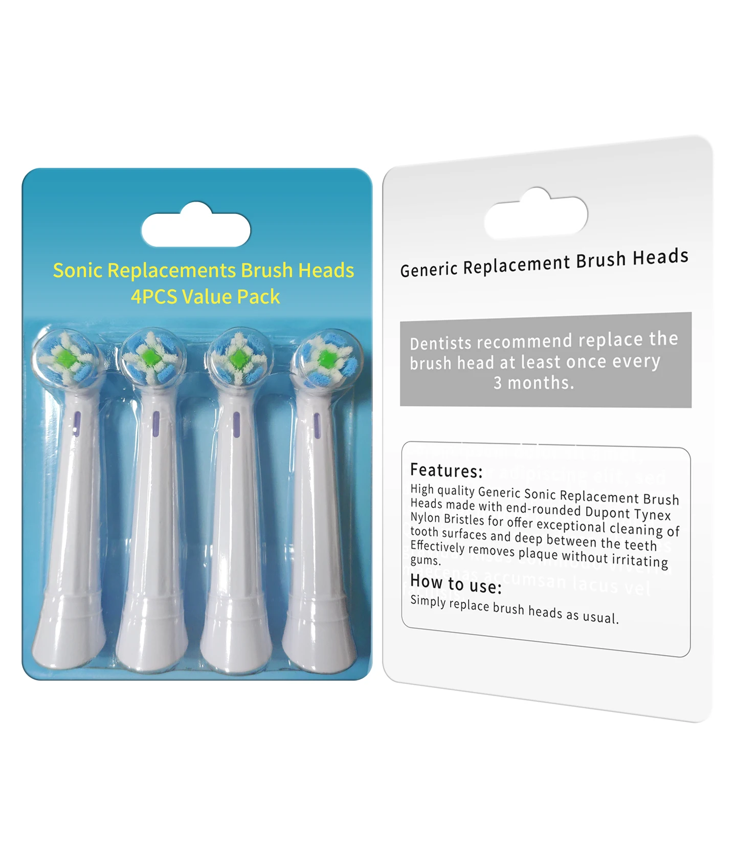 Compatible with Oralb IO series electric toothbrush head deep cleaning 4-pack io toothbrush head