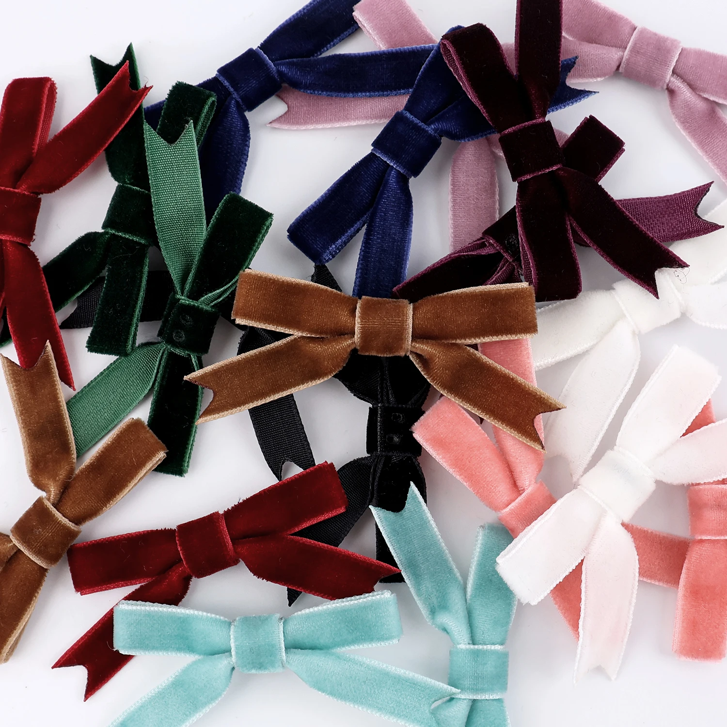 Hot Sale Clothing Accessories Diy Hair Bow Perfume Bottle Christmas Tree Decoration Mini Velvet Bow Pre-tied Bow