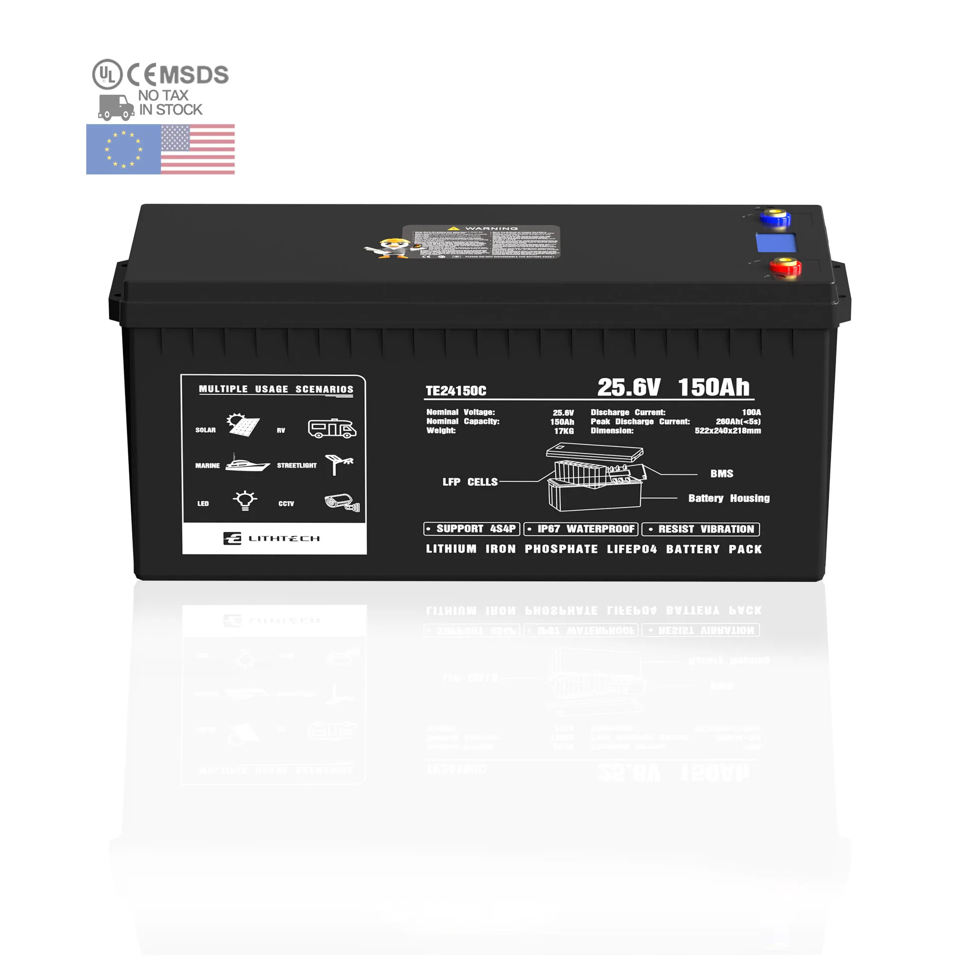 12.8v 100ah 200ah 500ahlifepo akku 12v 24v lithium battery