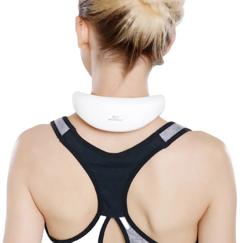 Hezheng HZ-JZA-1 Dropshipping Products 2024 Far Infrared Heat Therapy Neck Massage Electric EMS Neck Massager for pain relief