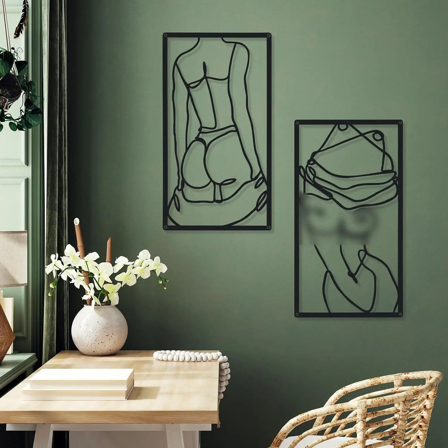 Abstract Gold Female Form - Modern 3D Iron Wall Art Masterpiece