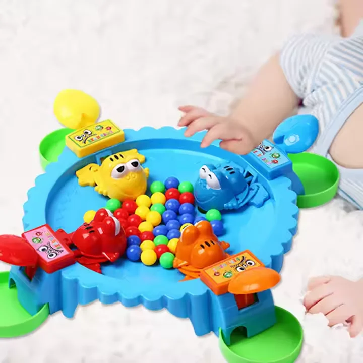 Customizable Funny hungry jumping frogs eat beans kids games family desktop plastic frog toys children battle game toy