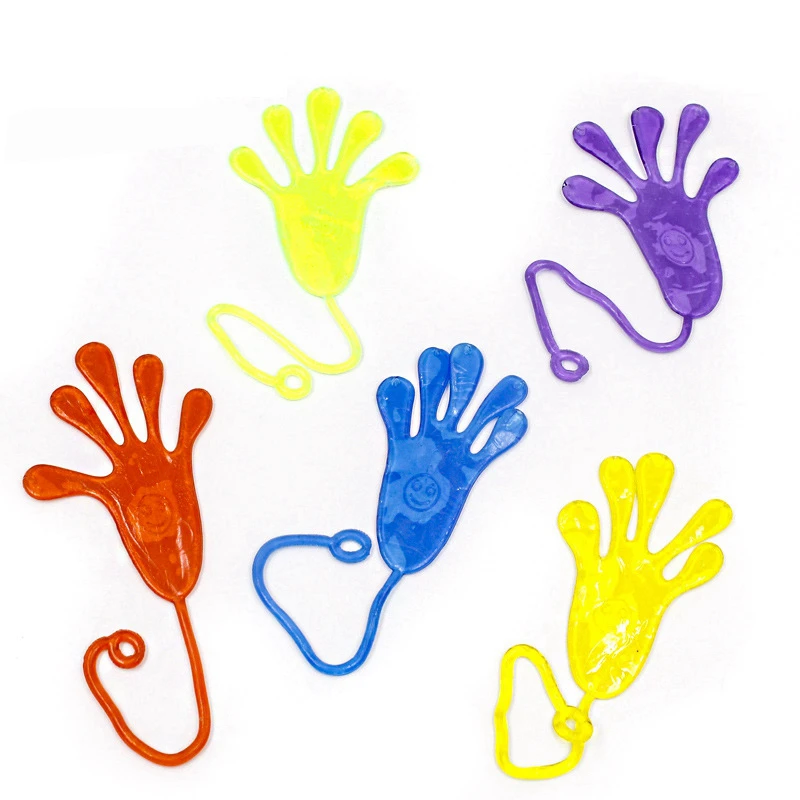 Elastic Squishy Sticky Hands Elastic Sticky Squishies Slap Palm Sticky Squishy Kids Party Favors Novelty Toys Fun Joke