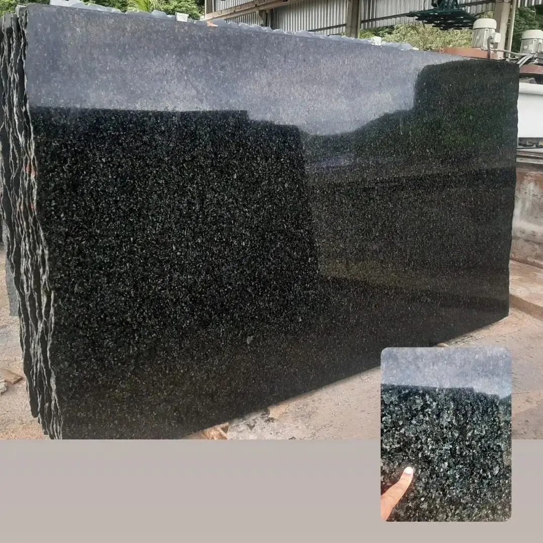 Cheapest Natural Stone Granite Polished Green Granite Slab Countertop Kitchen Top