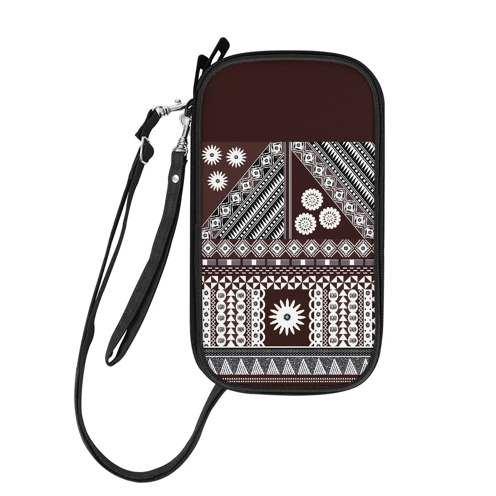 Прямые продажи с фабрики, повседневные сумки на заказ, полинезийские фицзянские Тапа, сумки для паспорта с принтом племени для путешествий, сумка для паспорта