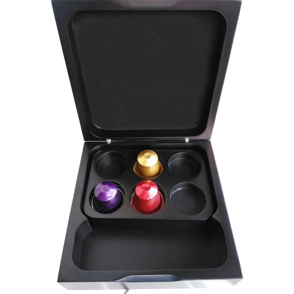 China Factory Wholesale Custom Black Wood Coffee Separate Packaging Box Drip Coffee/powder Box