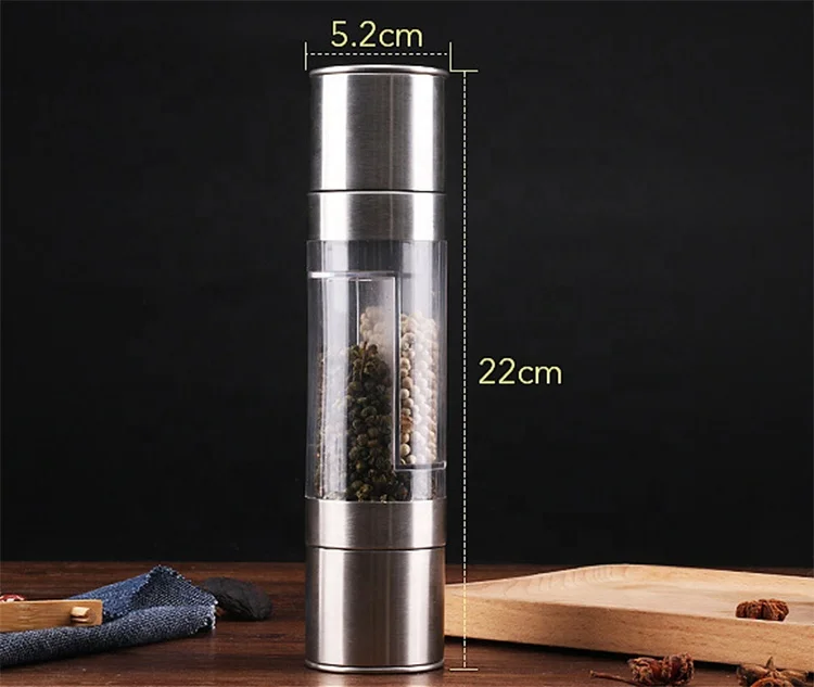 Kitchen Tools Premium Manual Stainless Steel Salt and Pepper Shaker Pepper Mill Seasoning Salt Pepper Grinder