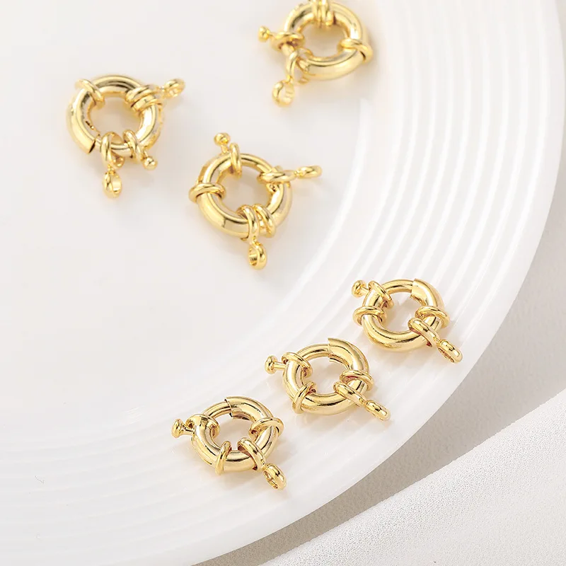 Top Quality Eco-friendly Raw Brass Spring Ring Clasp Necklace Jewelry Clasp For Jewelry Making