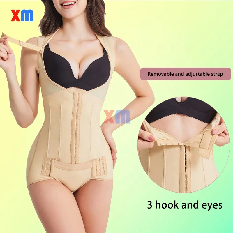 High Compression Garments Body Sculpting Bodysuit Tummy Control Shapewear Stage 1 Fajas Post Surgical Girdles With Rods