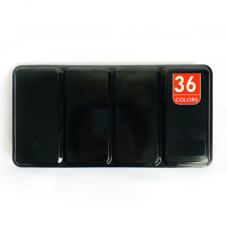 36 colors solid watercolor paint set portable travel water color paint set for student