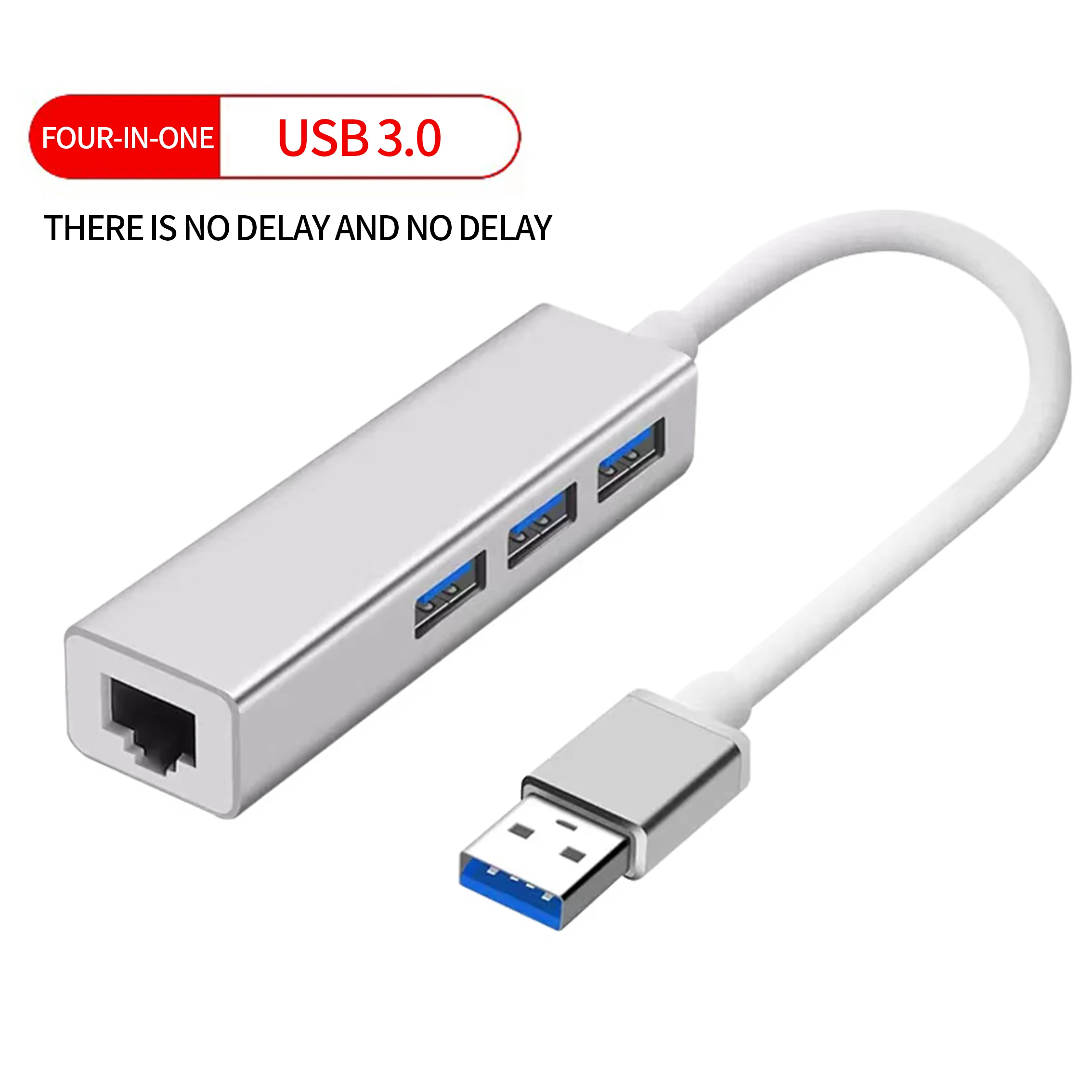4 in 1 USB 2.0 3.0 Type C to RJ45 Hub Ethernet Adapter Lan RJ 45 Network Card for Desktop Laptop Notebook and more devices