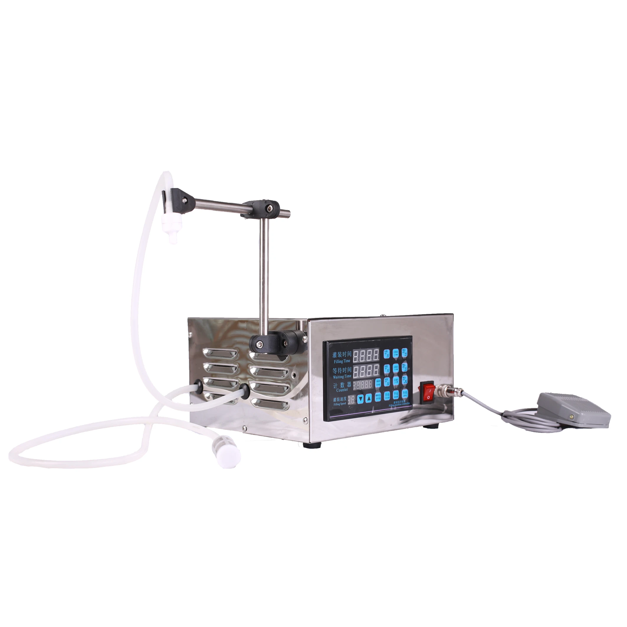 2 Head Ice Cream Lotion Shampoo Paste Water Bottle Sachet Can Desktop Automatic Liquid Filling Machine With Conveyor Belt